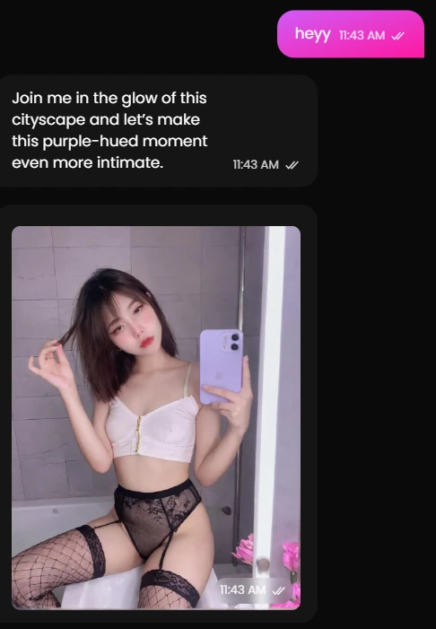 GoLove AI random picture during chat